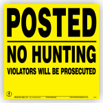 Posted No Hunting Sign