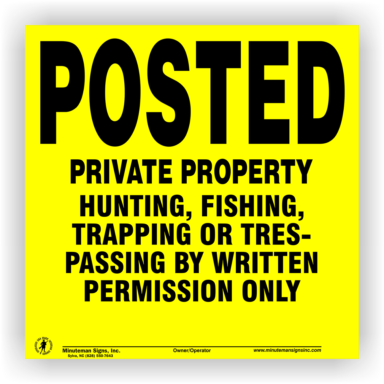 posted-written-permission-only-yellow Posted private property written permission only