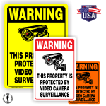 Outdoor Video Surveillance Warning Security Sign