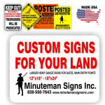 custom aluminum no trespassing signs