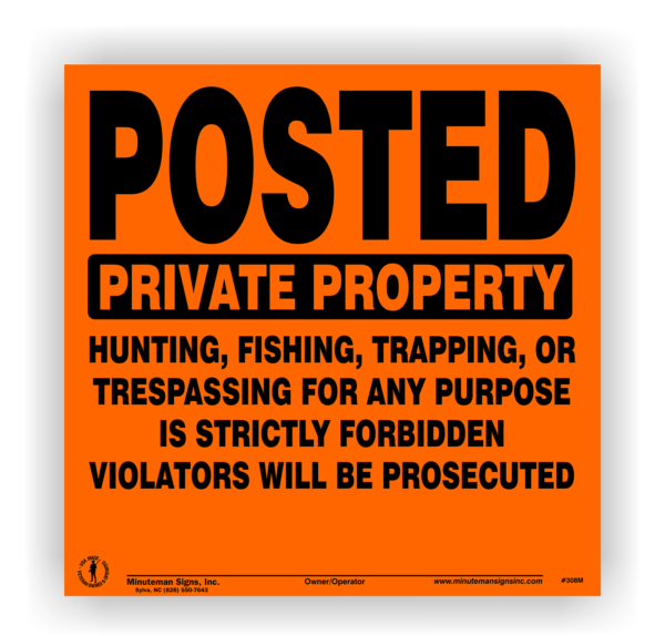 Private Property no Trespassing signs