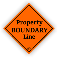 Diamond Orange Aluminum Boundary Marker Posted Sign