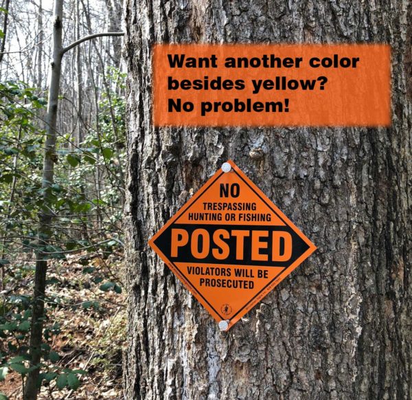 No Trespassing Posted Private Property PURPLE ALUMINUM Self Supporting Sign - Image 6