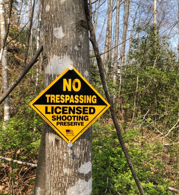 Small Diamond No Trespassing Licensed Shooting Preserve - Image 2