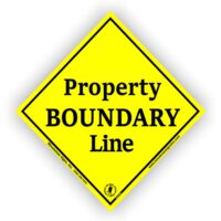 Diamond Yellow Aluminum Boundary Marker Posted Sign