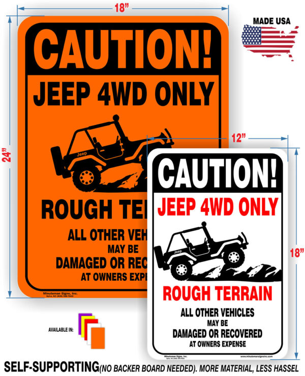 Caution Jeep 4wd ONLY