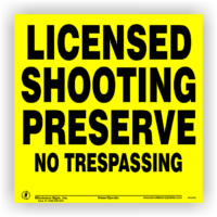 Licensed Shooting Preserve Sign ALUMINUM Virginia DGIF and Others