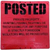 Orange Extra Durable Polymer Posted Sign