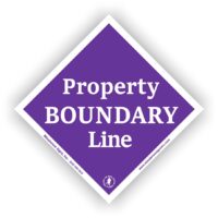 Diamond Purple Aluminum Boundary Marker Posted Sign