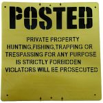 Yellow Extra Durable Polymer Sign