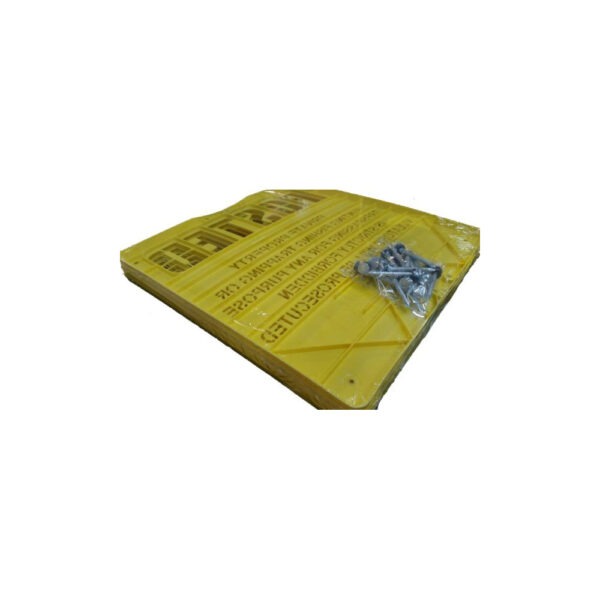 Yellow Extra Durable Polymer Posted Sign Flat Packed