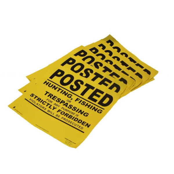 Yellow Heavy Gauge Flexible Vinyl Posted Sign flatpacked