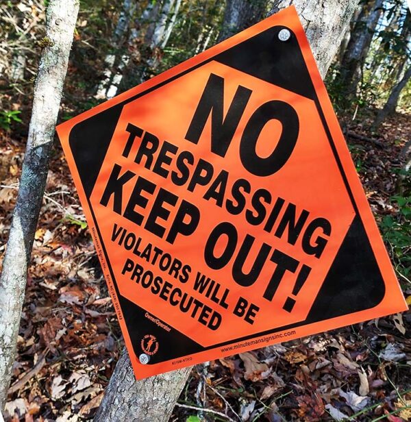 No Trespassing Keep Out Sign Semi-Rigid Aluminum - Image 3
