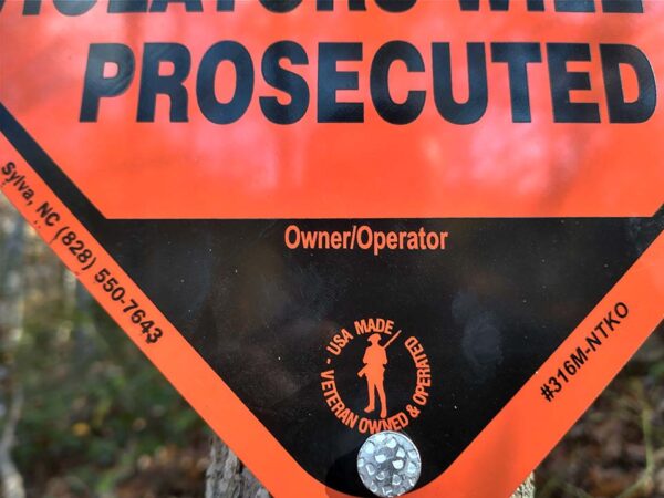 No Trespassing Keep Out Sign Semi-Rigid Aluminum - Image 4
