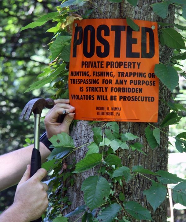 Aluminum Nails for Posted No Trespassing Signs