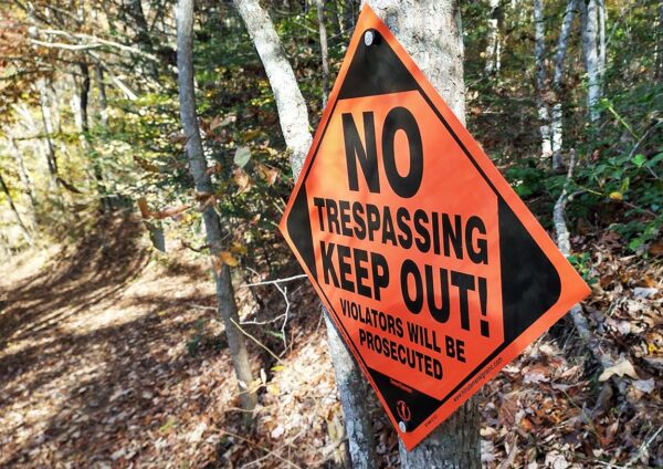 No Trespassing Keep Out Sign Semi-Rigid Aluminum - Image 5