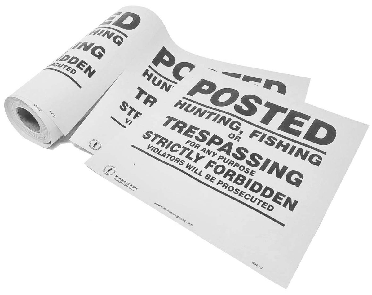 White Heavy Gauge Flexible Vinyl Posted Sign - Minuteman Signs