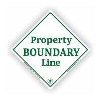 Diamond White Aluminum Boundary Marker Posted Sign